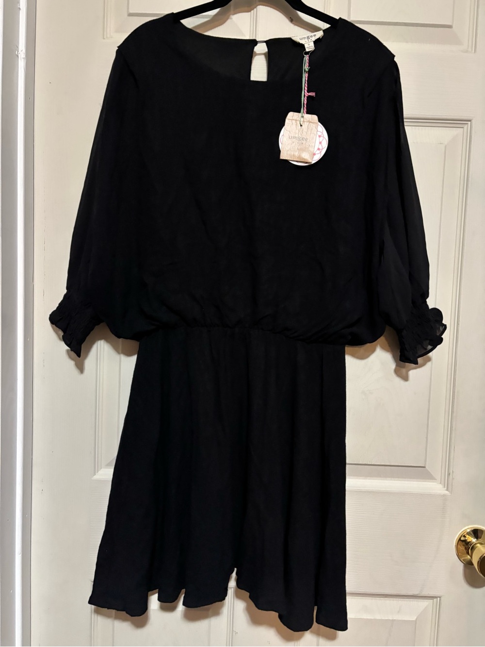 Umgee dress NWT size S sheer sleeves super cute
